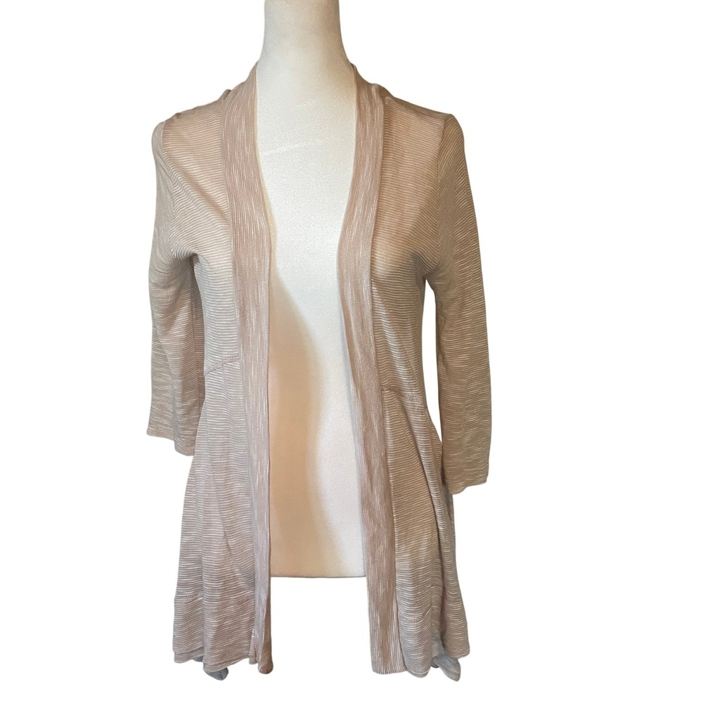 Pleione Womens Minimalist Open Front Sheer Lightweight Cardigan Sweater Size M